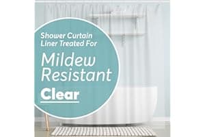 BigFoot Clear Shower Curtain - 72x72 Odorless Plastic with Magnets, Washable Long Bathroom Curtain - Premium PEVA Waterproof Bath Curtain, Rust-Proof Bathroom Essentials